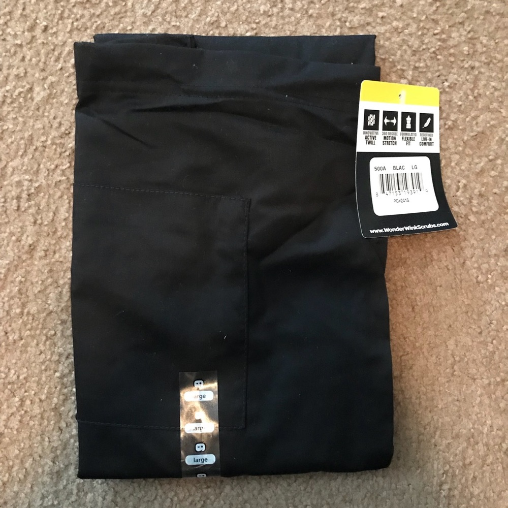 Wonder Work Size L black scrub pants *TALL*